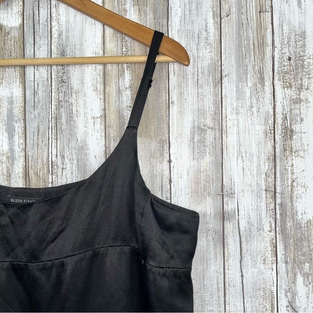Eileen Fisher Black 100% Silk Tank - Picture 2 of 4